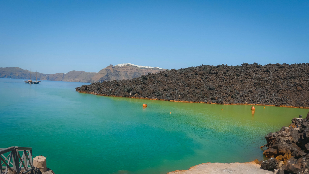 Hot springs of Santorini is a must see for 4 days in Santorini